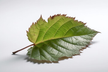 leaved on white background