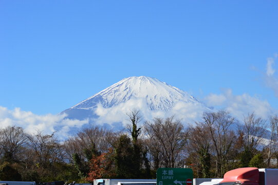 足柄SA下りから見た富士山