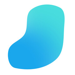 Gradient shape fluid frame hand drawn on transparent background