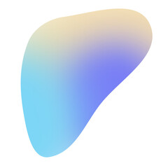 Blob abstract shape gradient on transparent background