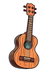 Obraz premium Wooden acoustic guitar