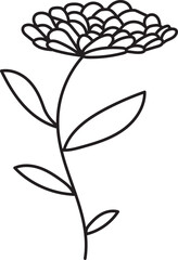 Botanical Lineart Clipart Wildflowers Clipart Floral Line Art Pencil Drawing Herbs Illustrations Minimalist Bouquets Wreath Leaves Flowers
