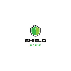 shield house logo design modern concept