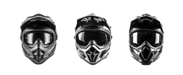 dirt bike helmet isolated on transparent background ,motocross helmet ,generative ai