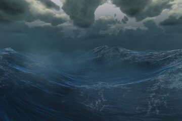 Digital png illustration of sea waves on transparent background
