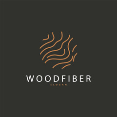 Wood Logo, Wood Fiber Bark Layer Vector, Tree Trunk Inspiration Illustration Design