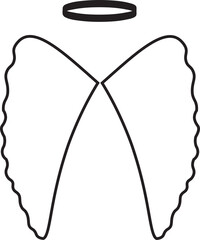 Digital png illustration of angel symbols on transparent background