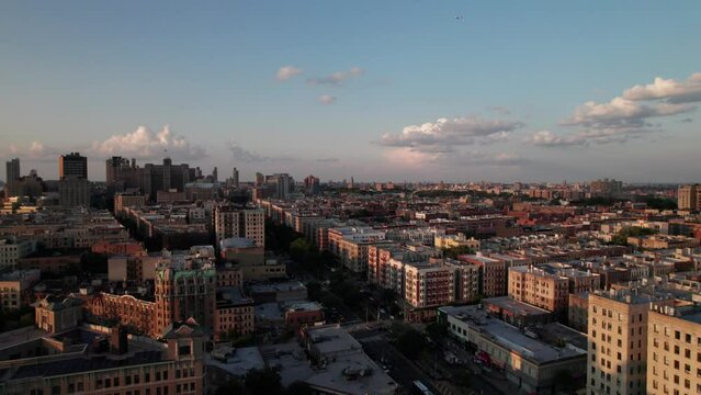 Washington Heights, NYC. 4K drone clip at Broadway and 157th St.