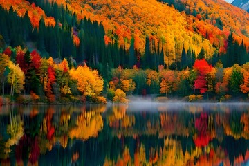 autumn landscape in the mountains GENRATED AI