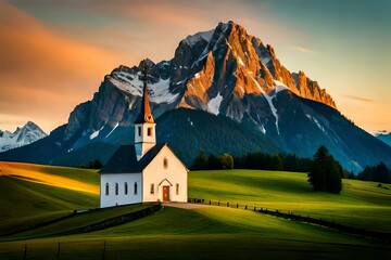 church in the mountains GENRATED AI