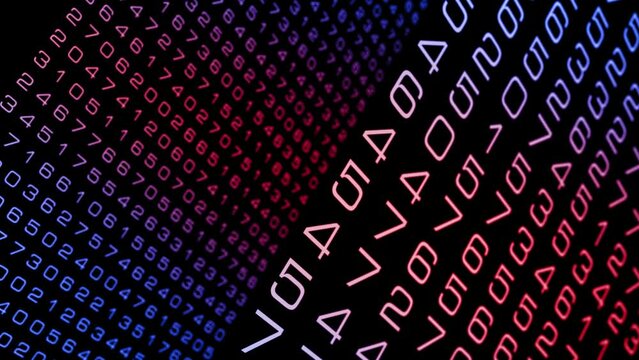 Computer trend embracing the tech concept through dynamic numbers and digital patterns. Digital background enhancing the numeric concept with informational design and moving textures