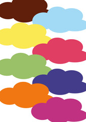 abstract colorful background with clouds