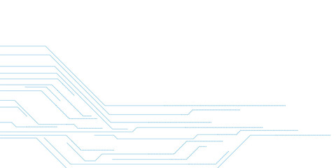 Blue lines abstract technology geometric background. Futuristic minimal vector design