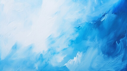 Abstract background of blue and white liquid type texture like paint or watercolor. - obrazy, fototapety, plakaty