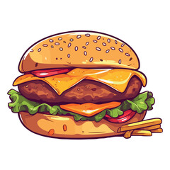 Grilled cheeseburger with pork