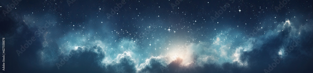 Canvas Prints universe landscape panoramic view. generative ai