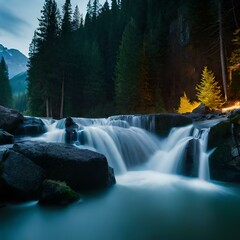 waterfall in park