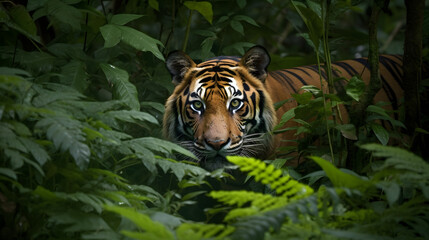 tiger tier katze felino wild lebende tiere - obrazy, fototapety, plakaty