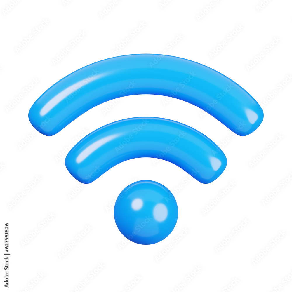 Poster wifi symbol isolated. general ui icon set concept. 3d render illustration