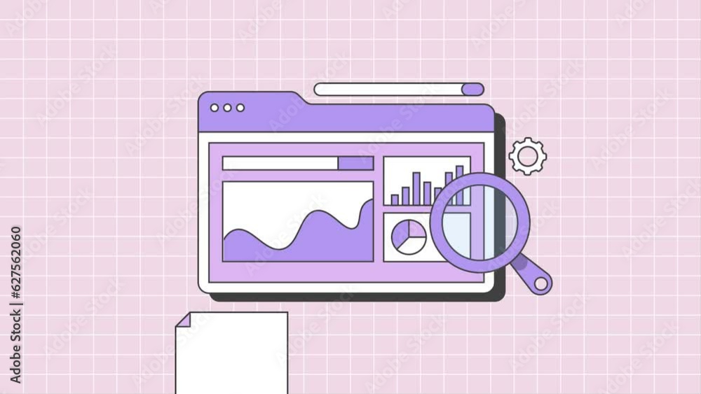 Poster business intelligence ai driven software displays seo audit report, website traffic and conversion, 