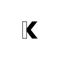 Fototapeta premium Black color on white background. Premium Business logo. Monogram elegant minimal art logo concept. Trendy professional awesome artistic K KC CK initial based alphabet icon logo. 
