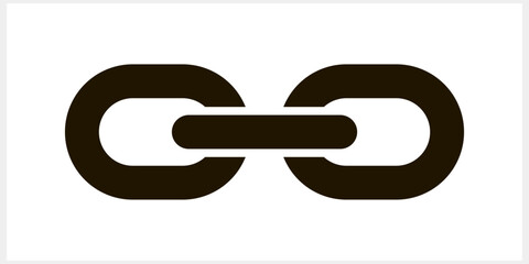 Link icon isolated. Chain link symbol. Stencil  Hyperlink  vector stock illustration EPS 10