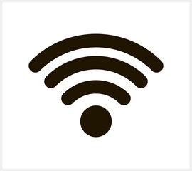 Stencil wifi icon isolated echnologe clipart Vector stock illustration EPS 10