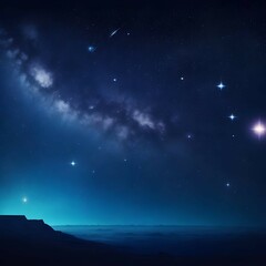 Naklejka na ściany i meble Space background with glowing stars beautiful view
