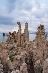 Scenic view of South Tufa rock formations at Mono Lake, near Lee Vining, Mono County, California,...