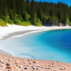An open beach.
Generative AI