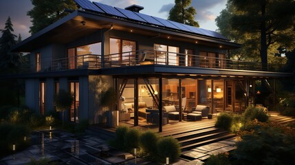 Obraz premium house in the night