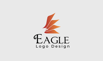 Eagle Wings logo design vector illustration