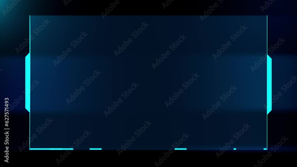 Aufkleber futuristic cyber frame and technology concept video overlay. frame hud element. hud viewfinder. futu