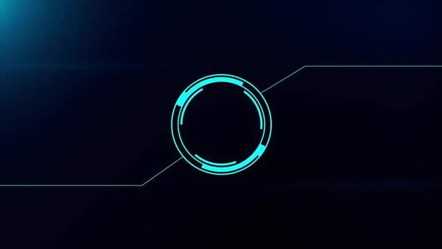 Futuristic Tech Future, Science Fiction Artificial Intelligence. Circle hud head up display interface target pointer element cyber technology. Futuristic VR GUI Circles. Video HUD element digital.
