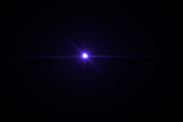 lens flare effect on black background