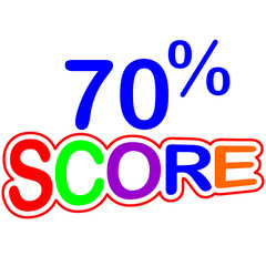 Sign Designed to catch the eye and illustration art with fantastic font various combination in white background 70% Score