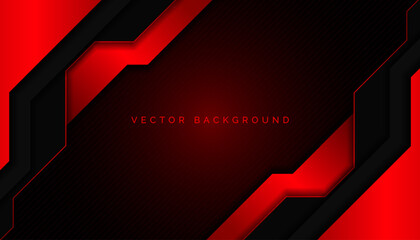 abstract futuristic modern dynamic red shiny lines on dark black background. futuristic modern overlapping shapes background