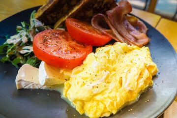 Savory Omelet with Fresh Vegetables Healthy Breakfast