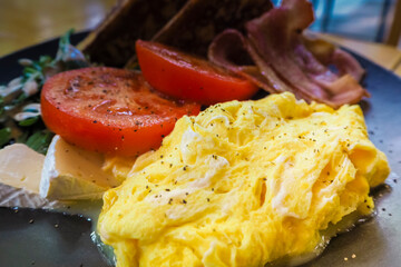 Savory Omelet with Fresh Vegetables Healthy Breakfast