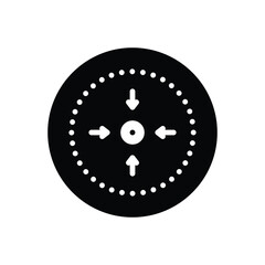 Black solid icon for point