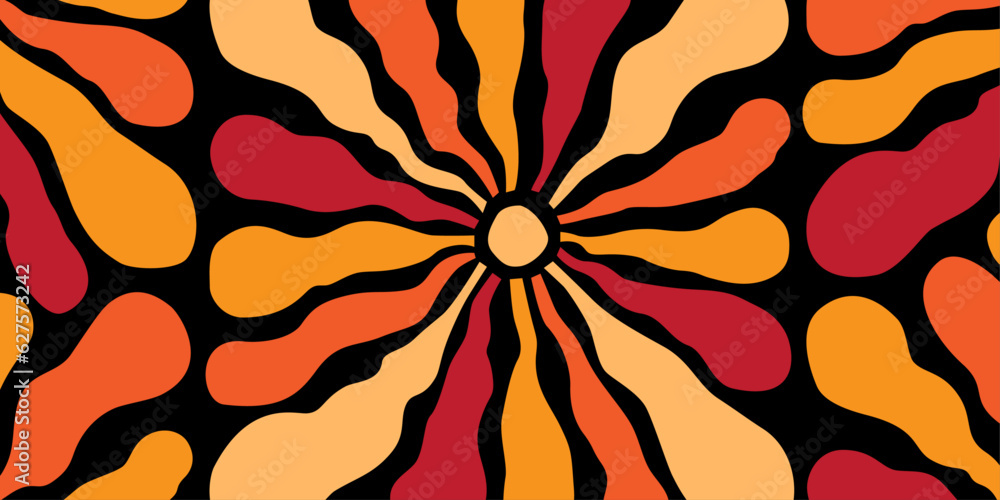 Poster abstract trendy retro shape pattern background