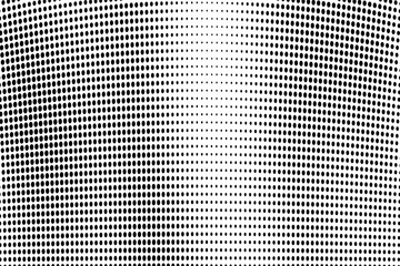 Abstract halftone wave dotted background. Futuristic twisted grunge pattern, dot, circles. Vector modern optical pop art texture for posters, business cards, cover, labels mock-up, stickers layout