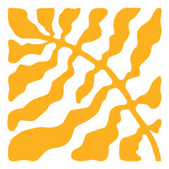 square yellow leaf ornament