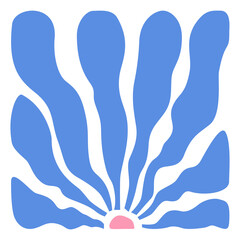 trendy floral shape element