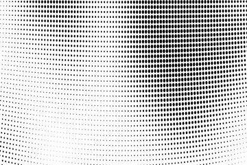 Abstract halftone dotted background. Monochrome grunge pattern with dot and circles. Vector modern pop art texture for posters, sites, business cards, cover, postcards, labels, stickers layout