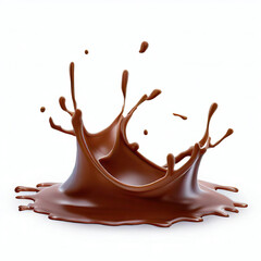 
Caramel splash isolated white and transparent background, Generative AI 