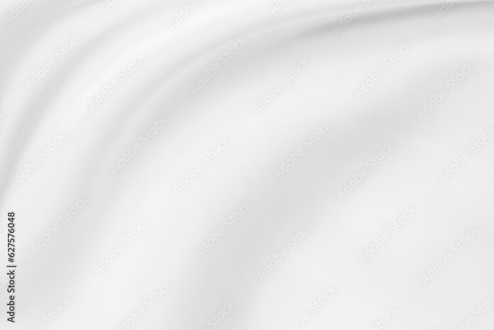 Wall mural abstract white fabric with soft wave texture background
