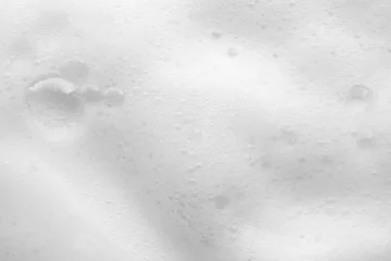 Abwaschbare Fototapete Makrofotografie Abstract white soap foam bubbles texture background