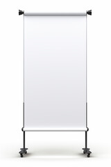 Roll up blank white banner