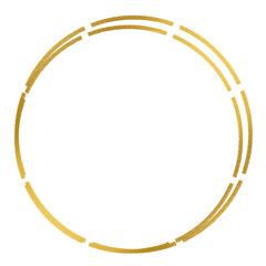 Gold circle frame.	
